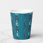 Halloween scène, vliegende heksenroze bomen papieren bekers (Rechts)