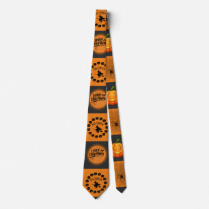 Halloween Schaakbord Stropdas