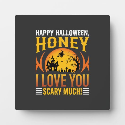 Halloween Schat Ik Hou Supergemeen Veel Van Jou Fotoplaat (Voorkant)