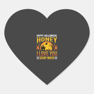 Halloween Schat Ik Hou Supergemeen Veel Van Jou Hart Sticker