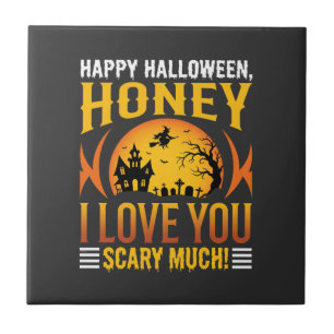 Halloween Schat Ik Hou Supergemeen Veel Van Jou Tegeltje