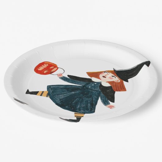 Halloween schattig baby shower heks verjaardag mei papieren bordje (Gekanteld)