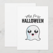 Halloween Schattig Boe Pasgeboren Baby Meisje Eers Feestdagenkaart (Voorkant / Achterkant)