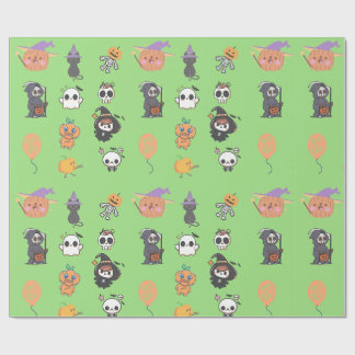 Halloween schattig chibi cadeaupapier
