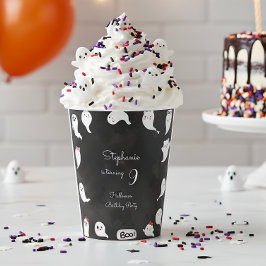 Halloween schattig eng geesten meisje verjaardagsf papieren bekers