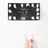 Halloween schattig eng geesten meisje verjaardagsf spandoek (Insitu)