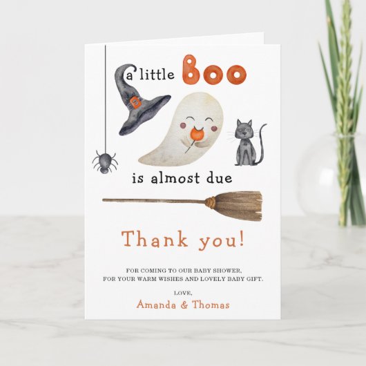 Halloween Schattig Geest bedankt babyshower (Voorkant)