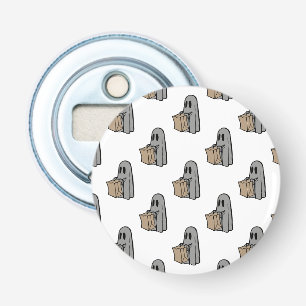 Halloween, Schattig Geest Grijs, Trick Or Treat, B Button Flesopener