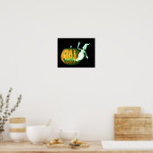 Halloween Schattig Geest Jack O Lantern Poster (Keuken)