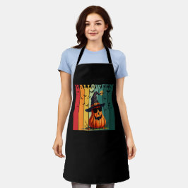 Halloween schattig grappige pompoen vintage herfst schort