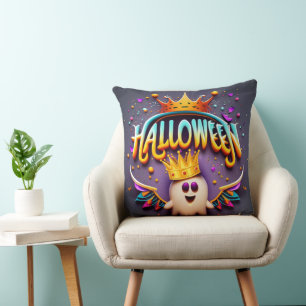 Halloween schattig koning spook gooien kussen