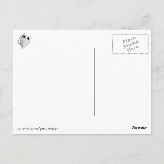 Halloween schattig spookkat briefkaart (Achterkant)