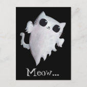 Halloween schattig spookkat briefkaart (Voorkant)