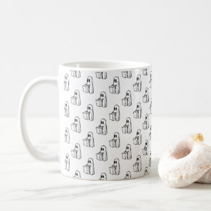Halloween, Schattig Witte Geest, Trick Or Treat, B Koffiemok