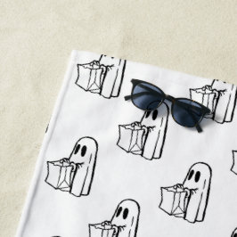 Halloween, Schattig Witte Geest, Trick Or Treat, B Strandlaken