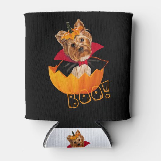 Halloween schattig Yorkshire terrier hond pompoen Blikjeskoeler (Voorkant)