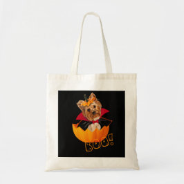 Halloween schattig Yorkshire terrier hond pompoen Tote Bag