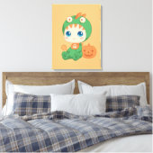 Halloween Schattige Baby Draak Dinosaurus Kostuum Canvas Afdruk (Insitu (Slaapkamer))