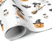 Halloween Schattige Baby Kinderen Cadeaupapier (Rol Hoek)