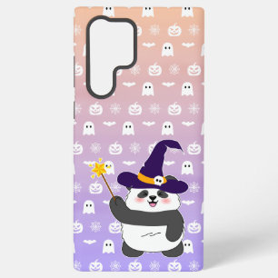 Halloween Schattige Baby Panda Heks Toverstaf Samsung Galaxy Hoesje