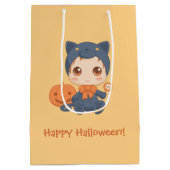 Halloween Schattige Baby zwart kattenkostuum Medium Cadeauzakje (Achterkant)