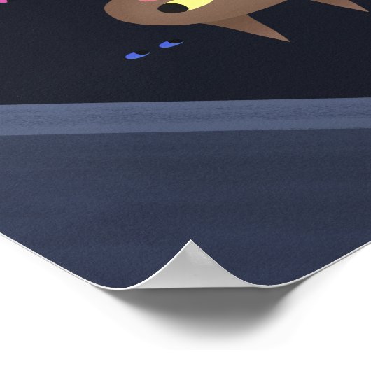 Halloween Schattige Bat Art Print (Hoek)