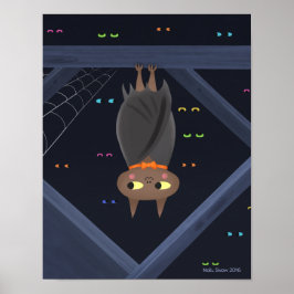 Halloween Schattige Bat Art Print