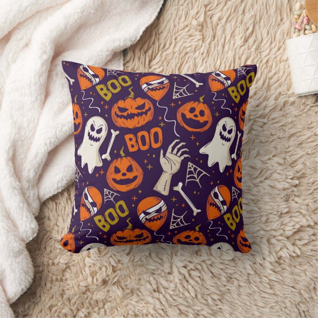 Halloween Schattige Boo Spooky Funny Sierkussen (Deken)