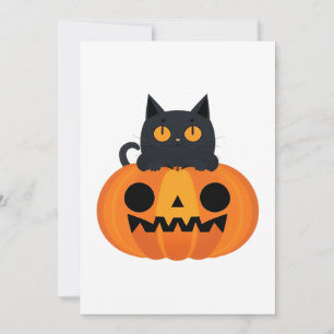 Halloween Schattige Cartoon Vrienden, Zwart Baby C Bedankkaart