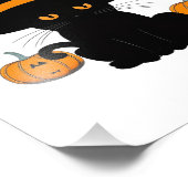 Halloween Schattige Cartoon Vrienden, Zwart Baby C Foto Afdruk (Hoek)