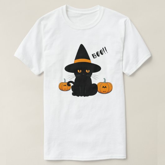 Halloween Schattige Cartoon Vrienden, Zwart Baby C T-shirt (Design voorkant)