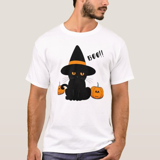 Halloween Schattige Cartoon Vrienden, Zwart Baby C T-shirt (Voorkant)