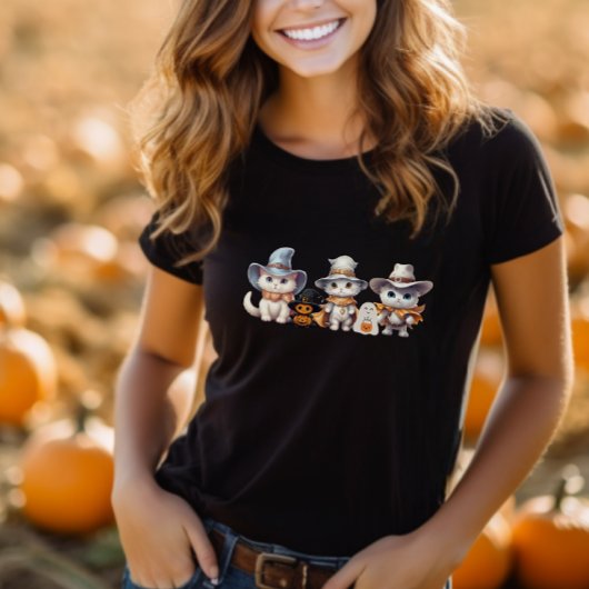 Halloween Schattige Cats Ghost Pumpkin Spooky Autu T-shirt