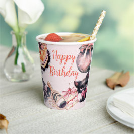 Halloween schattige coquette Verjaardagsfeestje Papieren Bekers