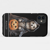 Halloween Schattige Dog Ghost gepersonaliseerd Case-Mate iPhone Case (Achterkant (horizontaal))