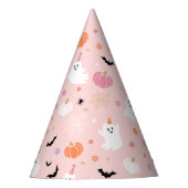 Halloween Schattige Dusty Pink Ghost Feesthoedjes (Voorkant)