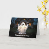 Halloween Schattige en grappig van ons huis naar h Kaart (Gele Bloem)