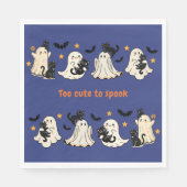 Halloween Schattige Funny Spooky Ghost Cat - Herfs Servet (Voorkant)
