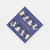 Halloween Schattige Funny Spooky Ghost Cat - Herfs Servet (Hoek)