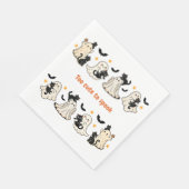 Halloween Schattige Funny Spooky Ghost Cat - Herfs Servet (Hoek)