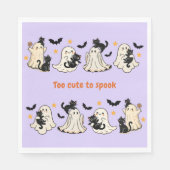 Halloween Schattige Funny Spooky Ghost Cat - Herfs Servet (Voorkant)