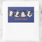 Halloween Schattige Funny Spooky Ghost Cat Rechthoekige Sticker (Tas)