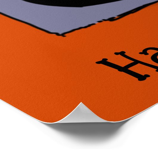 Halloween Schattige Funny Whimsical 31 oktober lij Poster (Hoek)