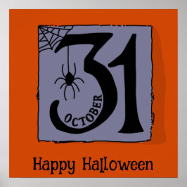 Halloween Schattige Funny Whimsical 31 oktober lij Poster