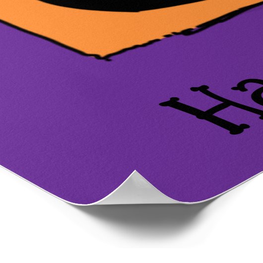 Halloween Schattige Funny Whimsical 31 oktober lij Poster (Hoek)