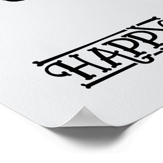 Halloween Schattige Funny Whimsical Broom Poster (Hoek)