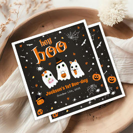 Halloween Schattige Ghost 1st Birthday Spooktacula Servet