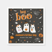 Halloween Schattige Ghost 1st Birthday Spooktacula Servet (Voorkant)