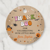 Halloween Schattige Ghost Baby shower Bedankjes Labels (Voorkant)