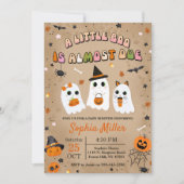 Halloween Schattige Ghost Baby shower Kaart (Voorkant)